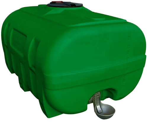 Beispiel PE-Weidefass grün eingefärbt mit einer Tränke