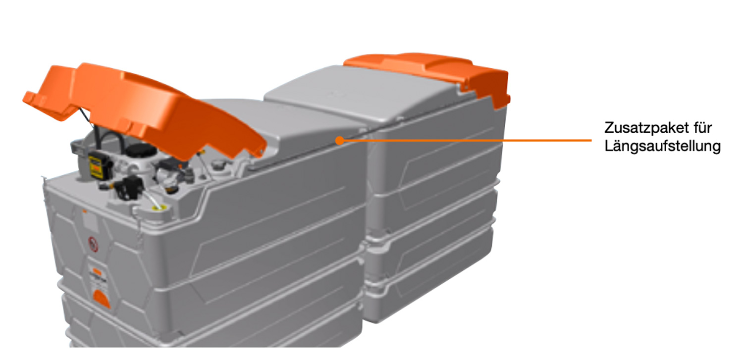 Zusatzpaket für Längsaufstellung CUBE-Dieseltank Zusatzpaket für Längsaufstellung CUBE-Dieseltank