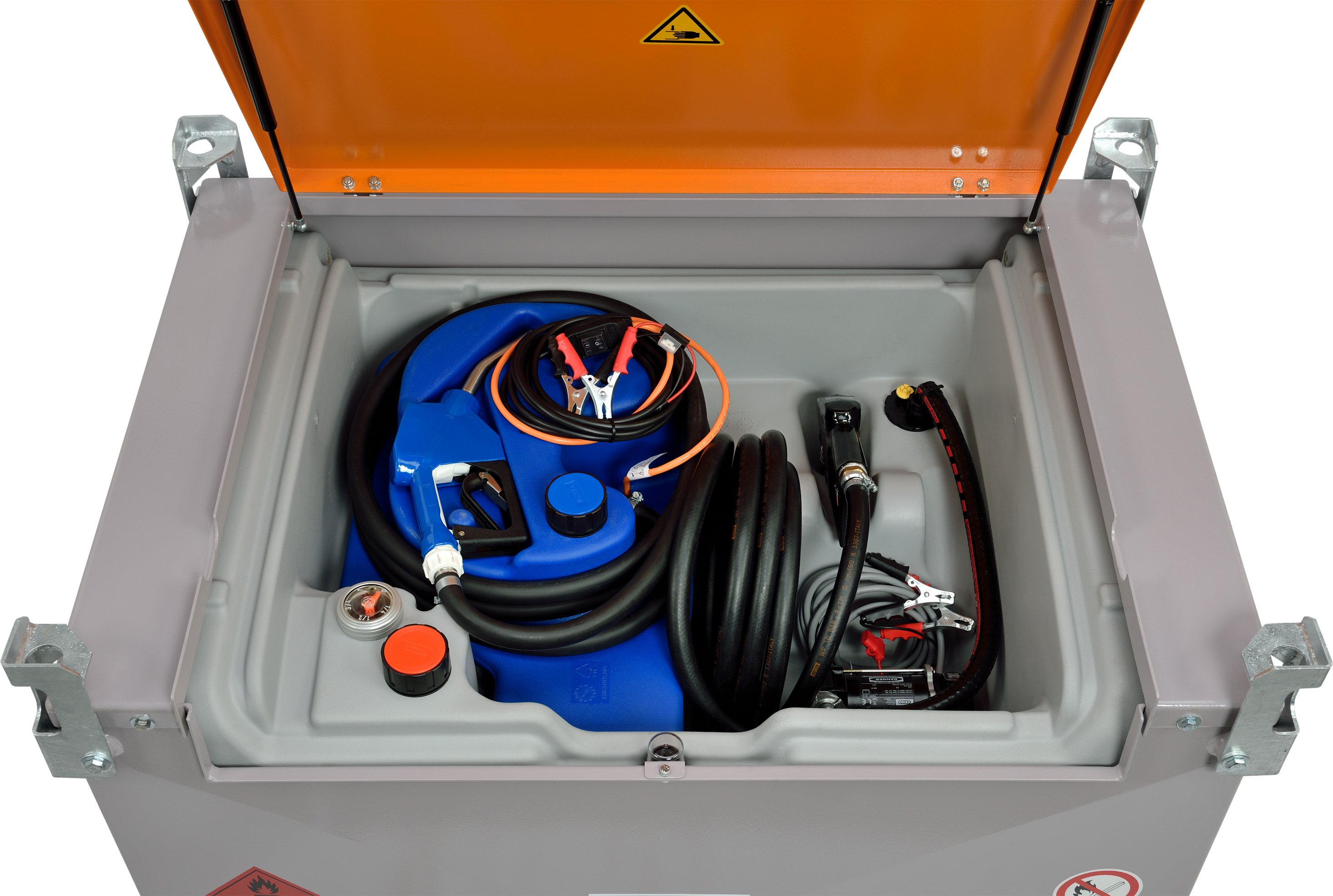 DT-Mobil PRO PE COMBI 440|50 Liter Basic mit 12-Volt- oder 24 Volt-Pumpe - Innenansicht