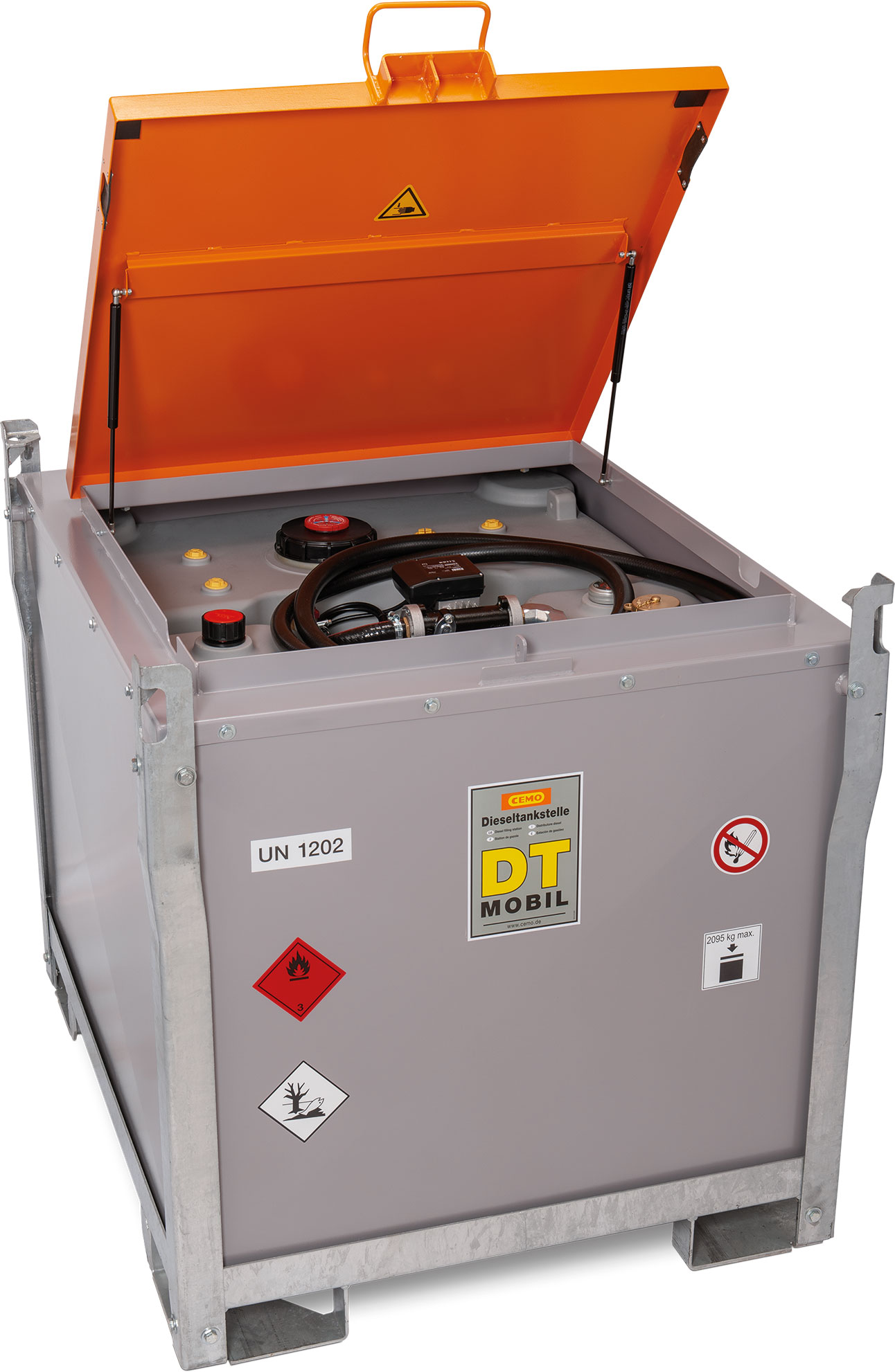 11670-DT-Mobil-PRO_4146 Dieseltankanlage PRO mobil hybrid Basic 980 Liter mit Elektropumpe Cematic 72 – 230 Volt