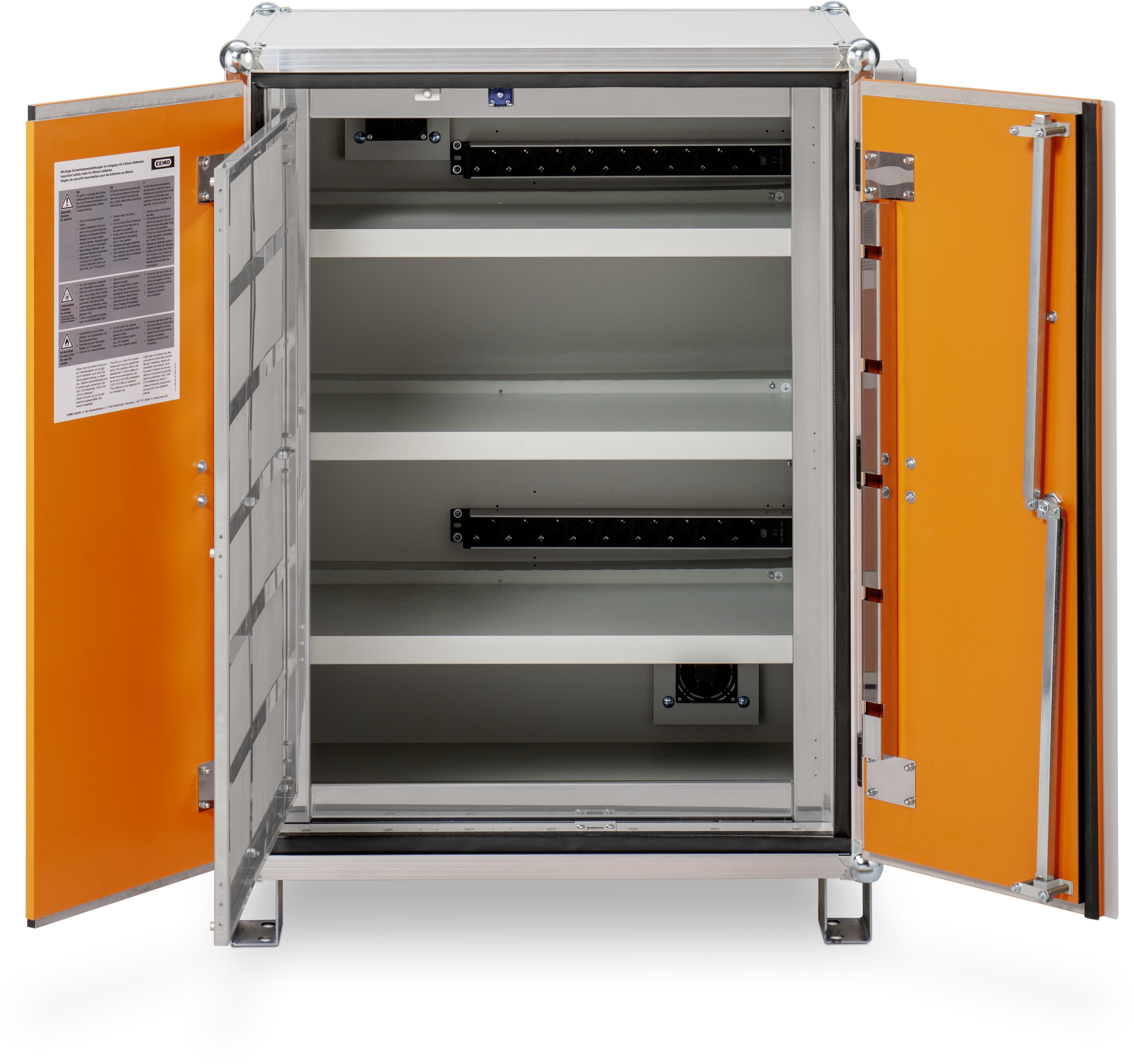 Akku-Ladeschrank Premium 8/10 mit Füßen 230 Volt