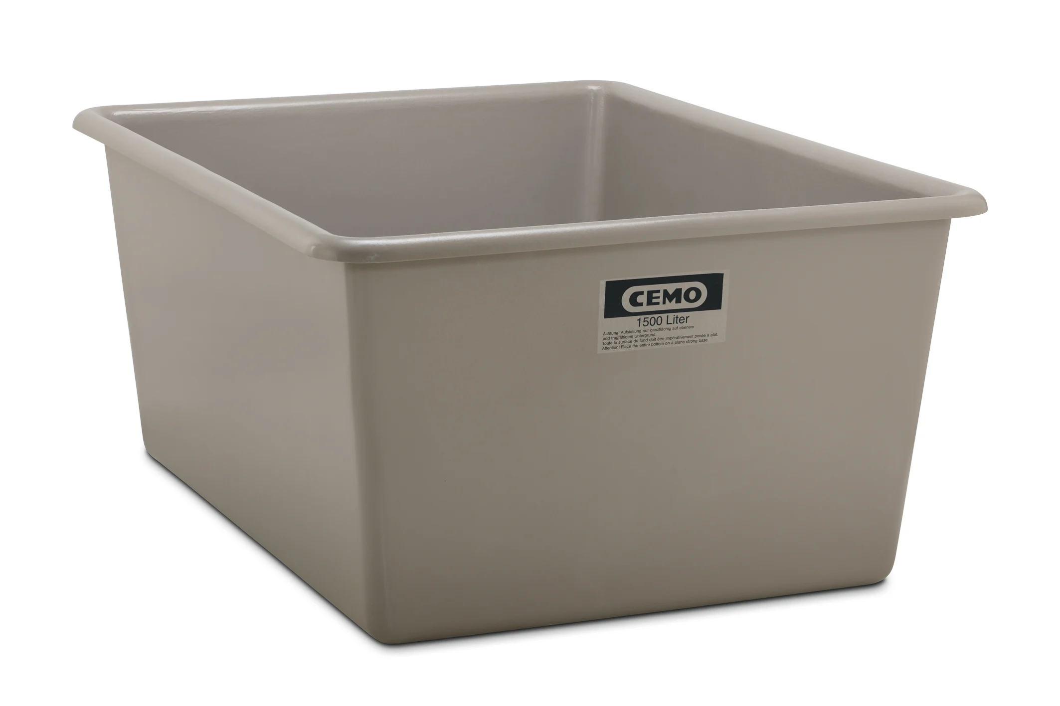 Rechteckbehälter 1500 Liter grau