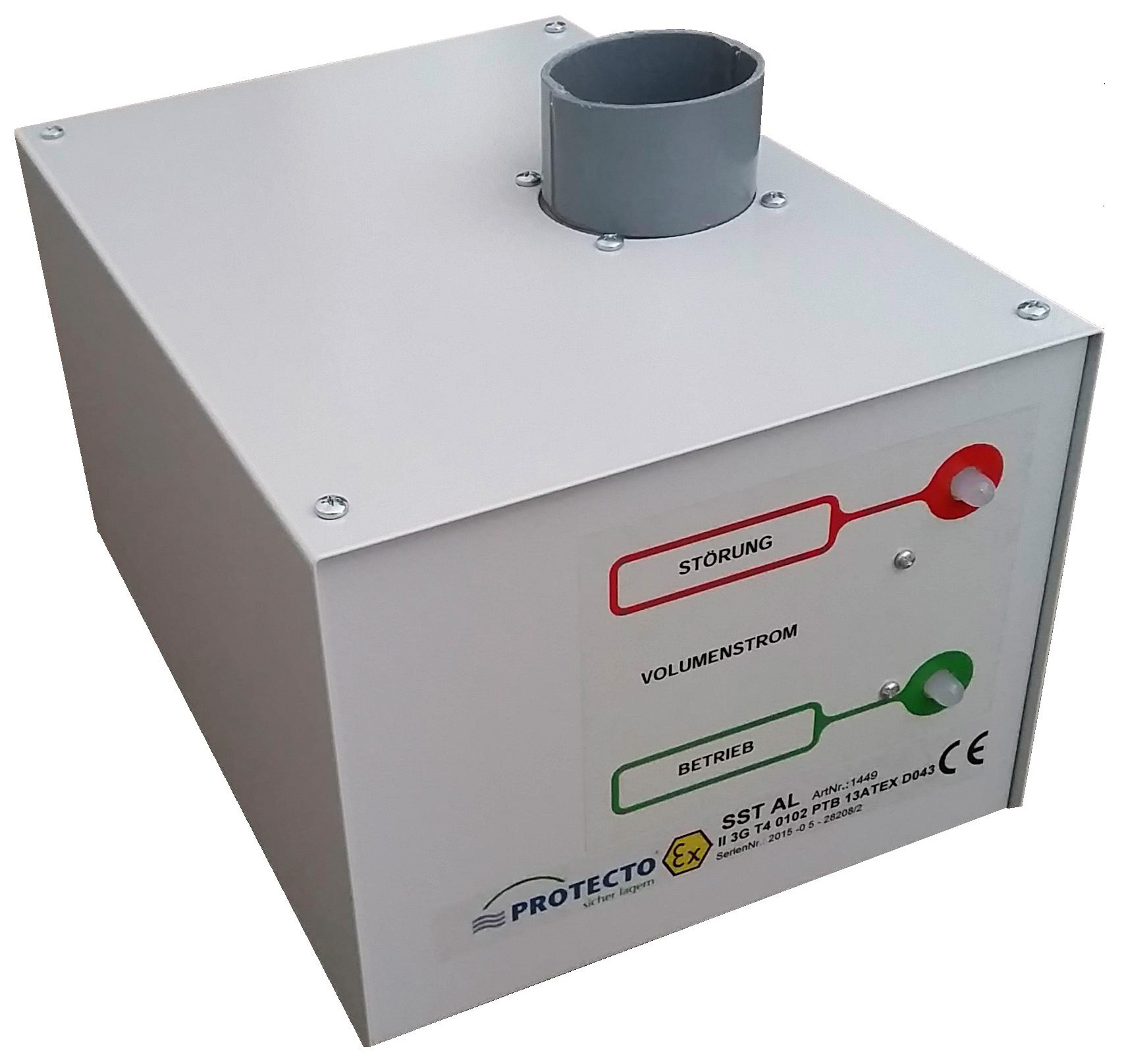 8739_01_Abluftventilator-fuer-Sicherheitsschrank-FWF90 Abluftventilator SST AL mit Adapter SST-P und Luftstromüberwachung für Sicherheitsschrank Typ FWF90