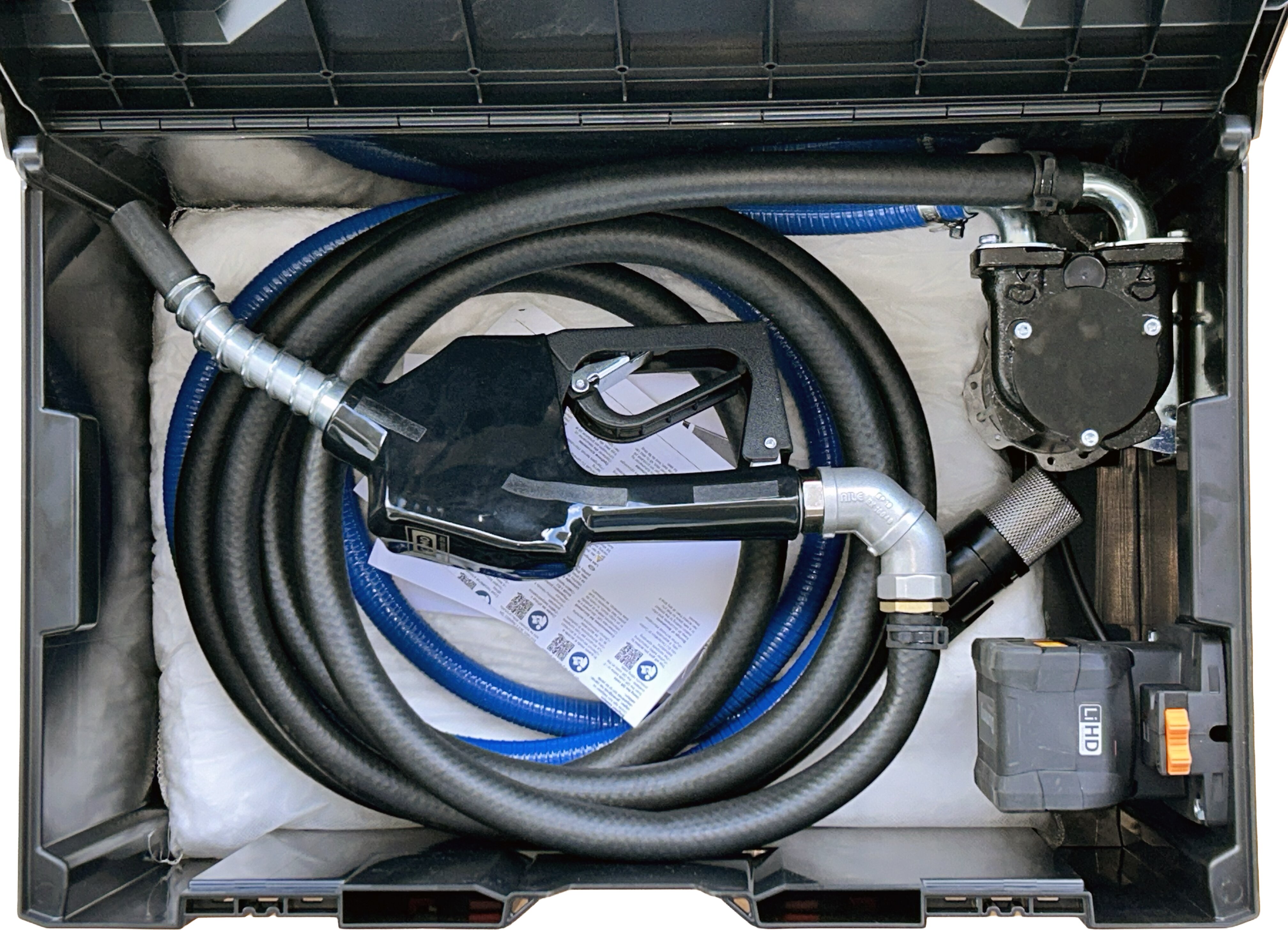 Dieselpumpe, Zapfpistole, Förderschlauch, Schlauchset, Transportkoffer