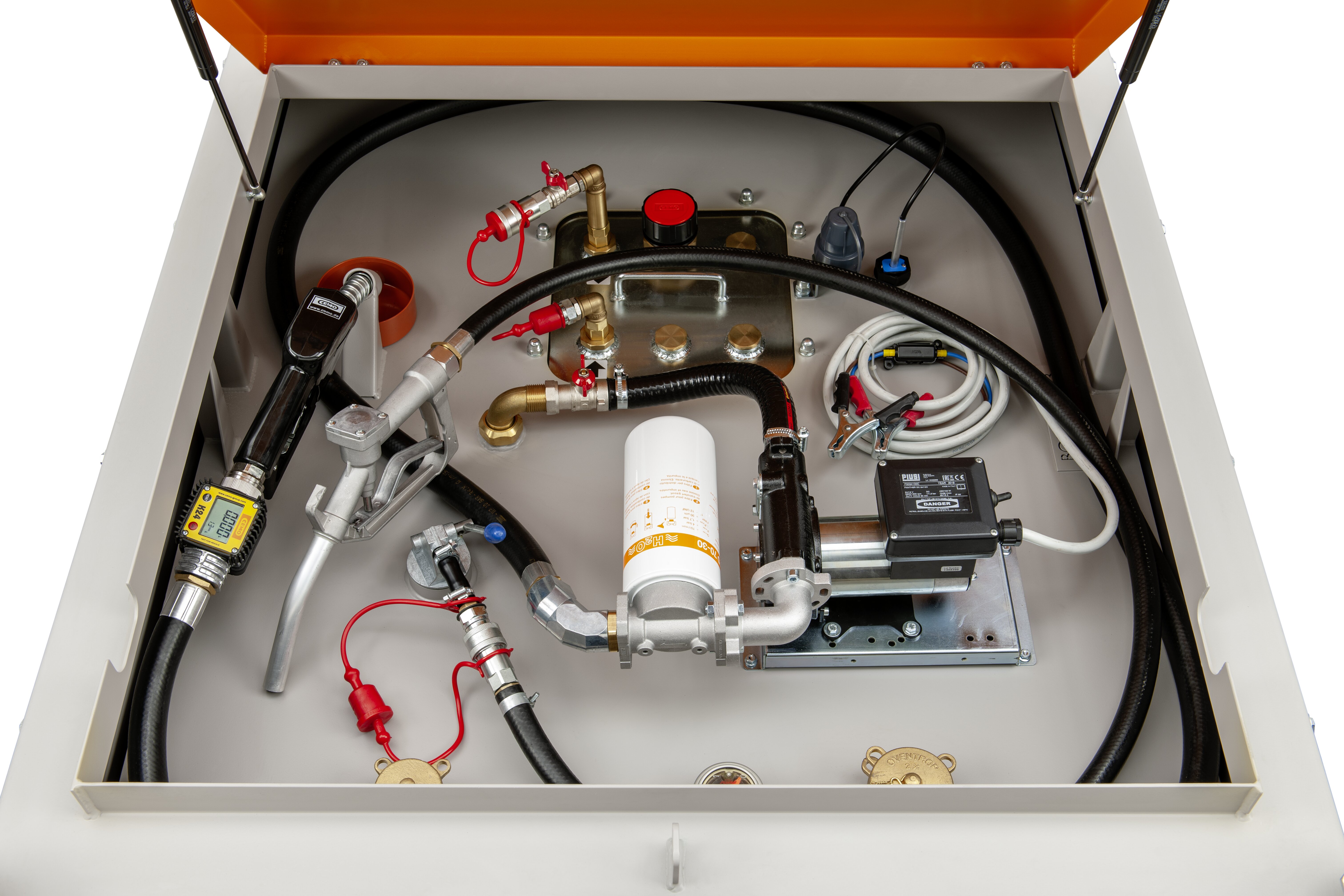 Dieselgenerator, Kraftstoffsystem, Pumpe, Ventil, Schläuche