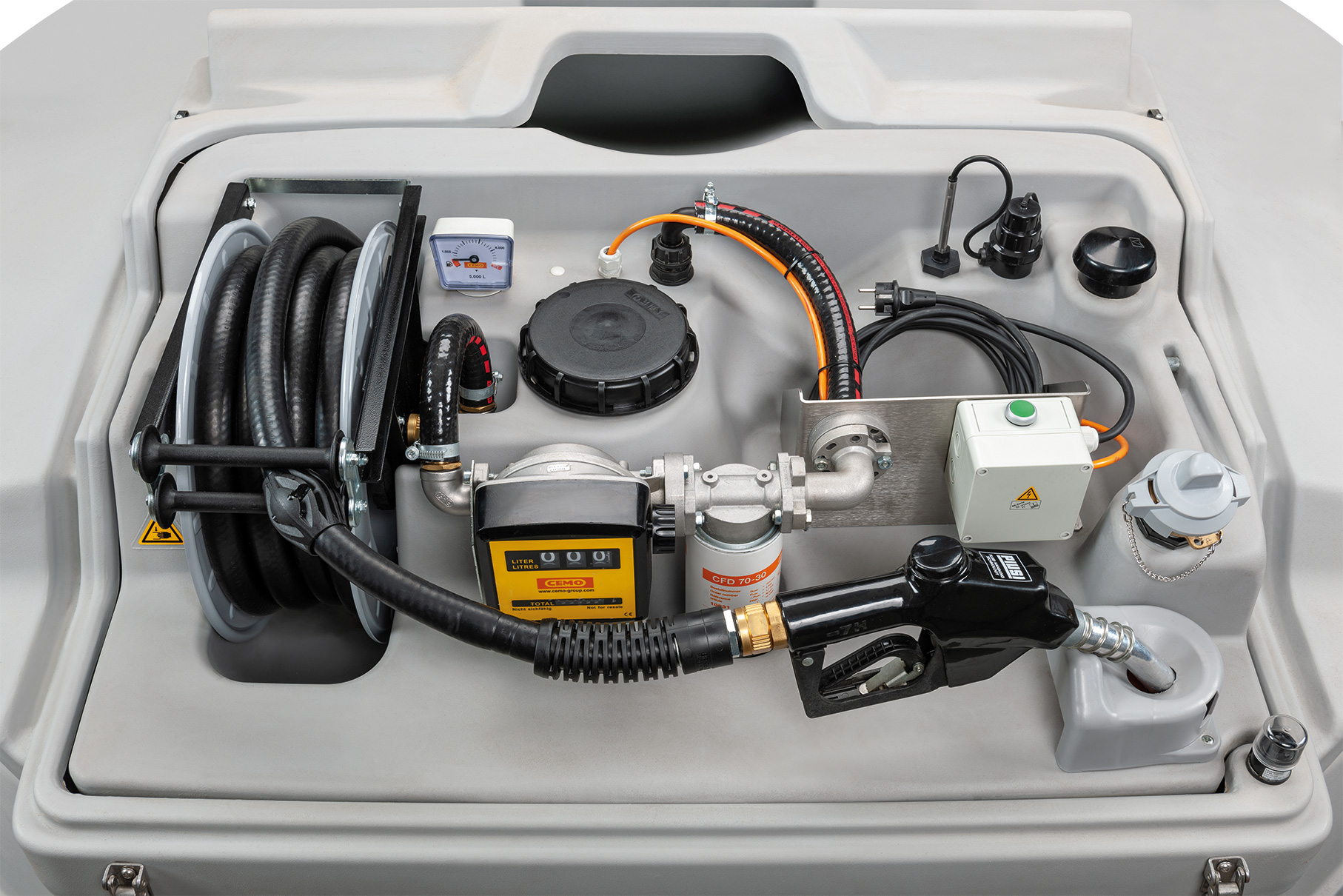 11650_CUBE_5000_Premium_k_2022-01 CUBE Dieseltank 5000 Liter Outdoor Premium mit Tauchpumpe SP 80 AC 230 V