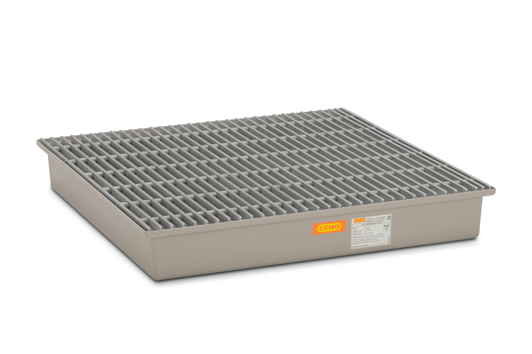 GFK Auffangwanne 220-4 mit GFK Gitterrost GFK Auffangwanne 220-4 mit GFK Gitterrost