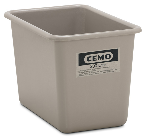 Rechteckbehälter aus GFK 200 Liter hoch grau