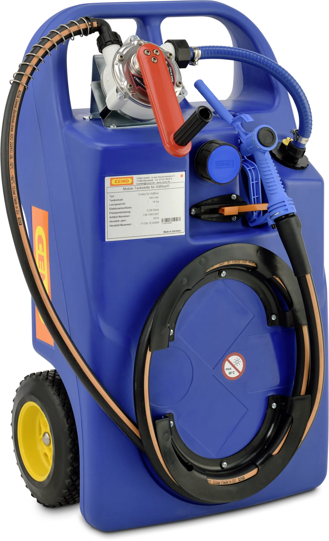 AdBlue®-Trolley für AUS32 mit Kurbelpumpe