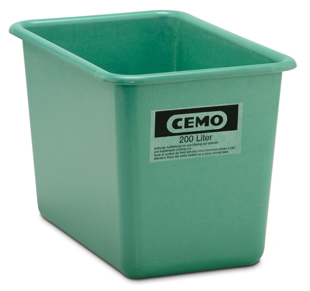 Rechteckbehälter aus GFK 200 Liter hoch grün