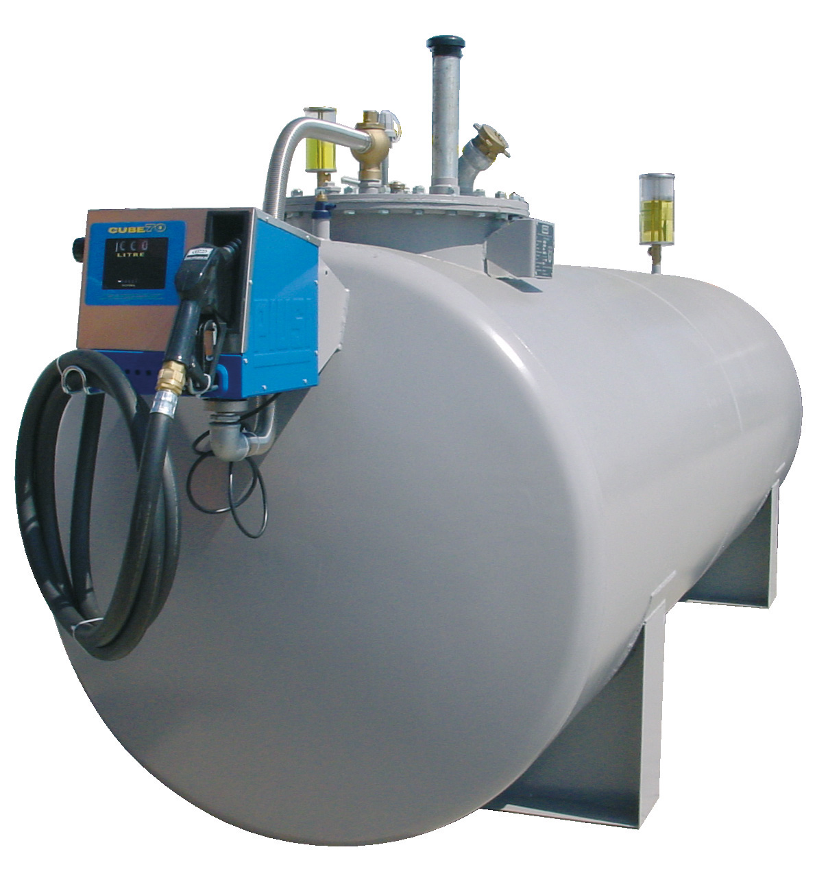 7859-8145-Beispiel-Dieseltankanlage-Stahltank Beispiel Stahltank mit Elektropumpe CUBE 70 MC50