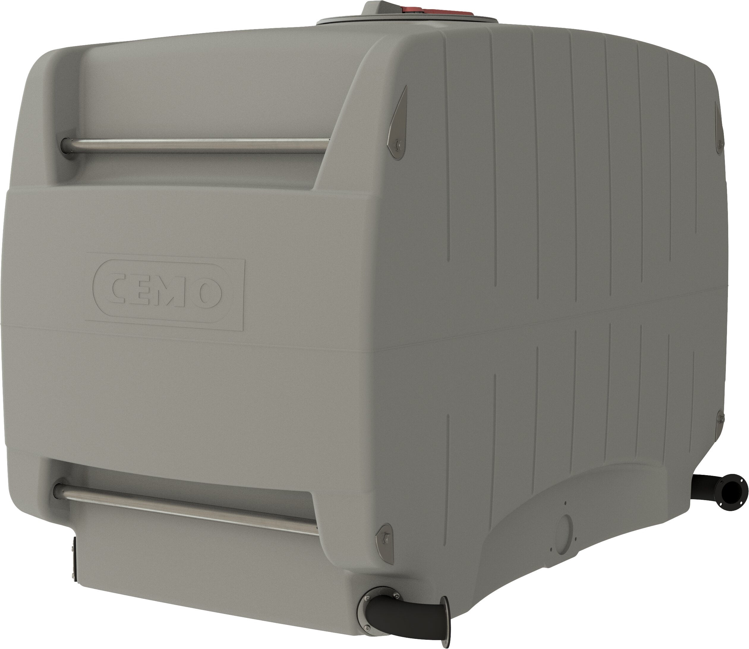 Kühlbox, tragbare Kühlbox, grau, Griffe, Isolierung