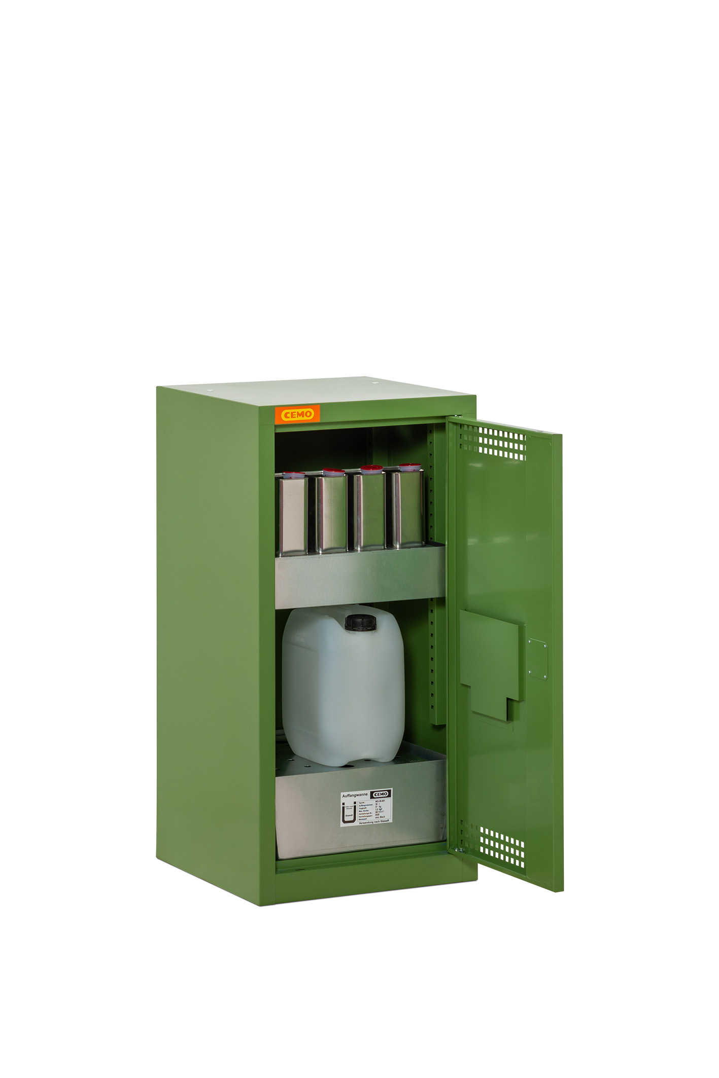 11390-11007-11060_offen_2021-03 Pflanzenschutzmittel-Schrank 5/10 mit 1x Wannenboden und 1x Bodenauffangwanne