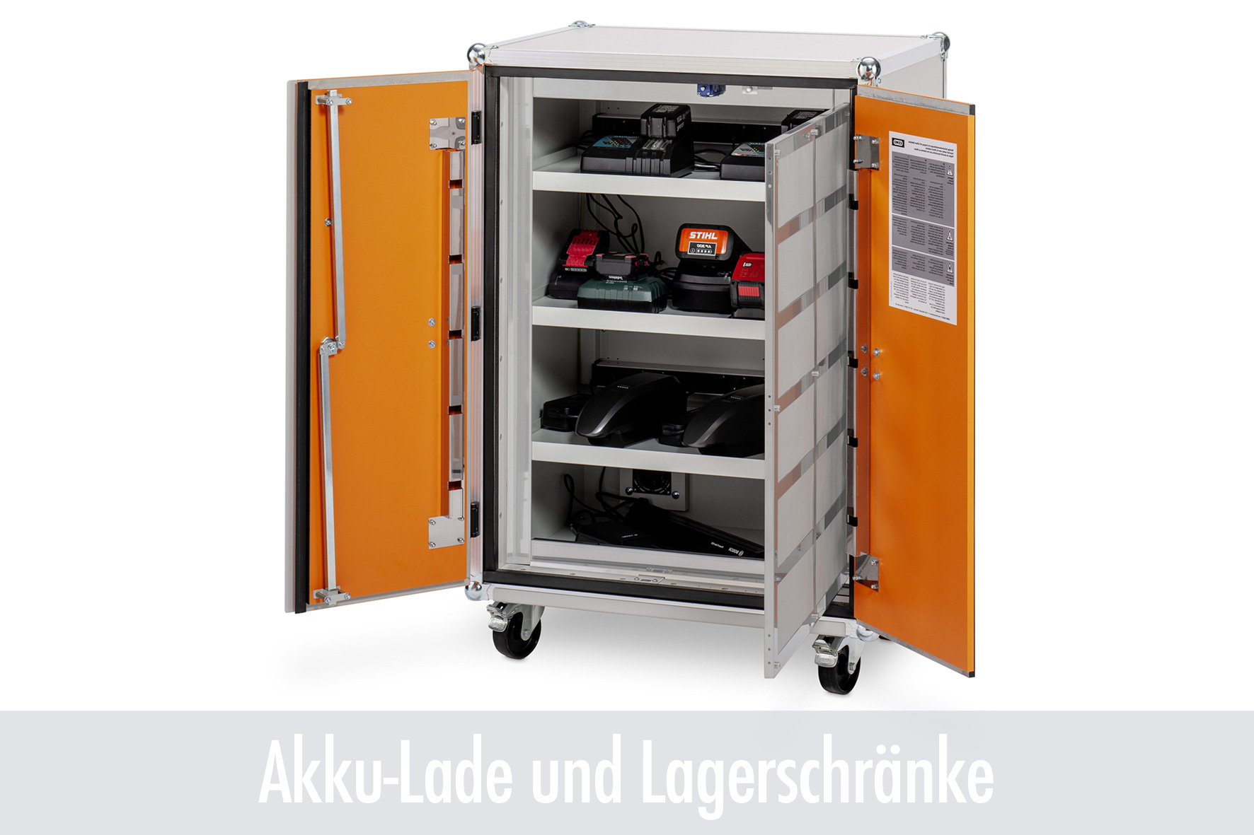 Werkzeugschrank, Akku-Ladegerät, Ladegeräte, Kabel, Koffer-Lager