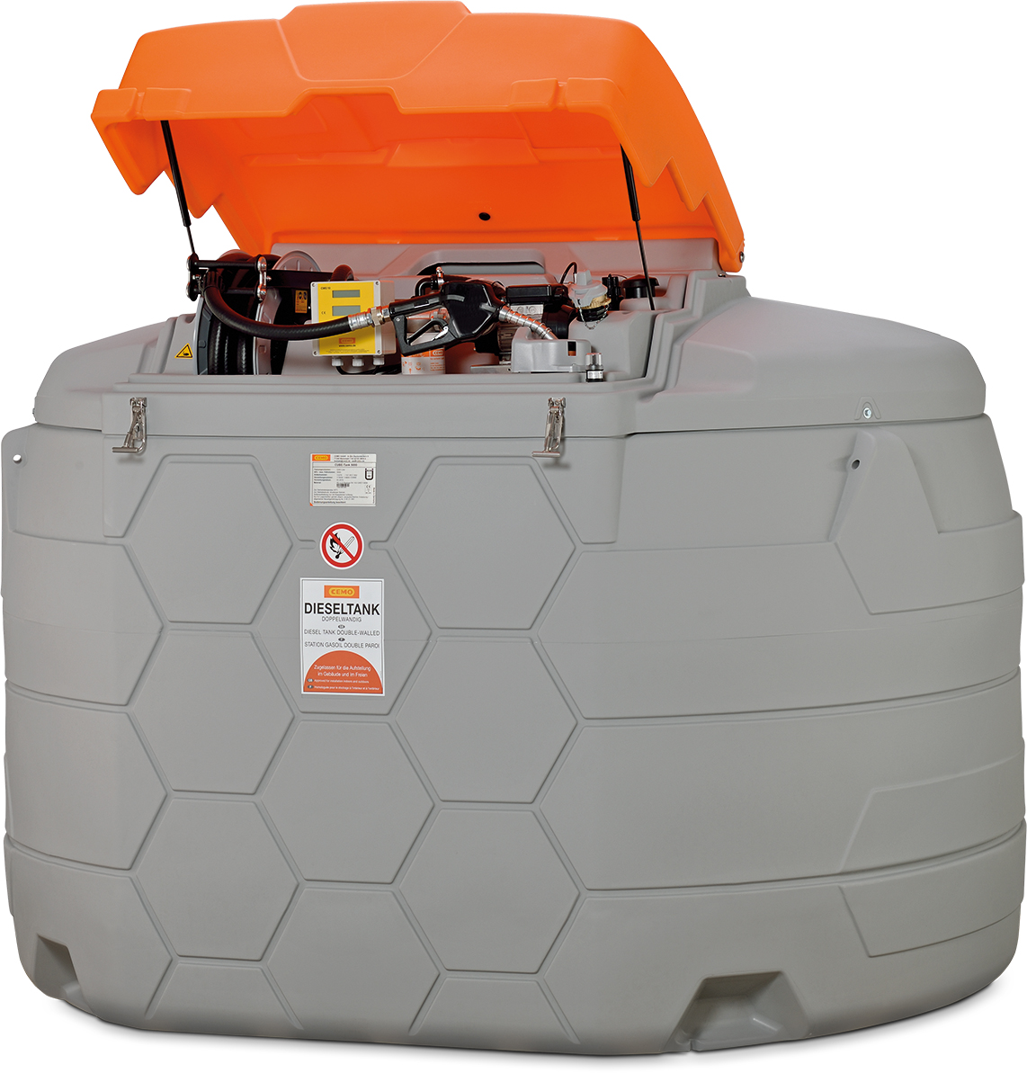 11086_01_CUBE-Dieseltankanlage-5000-L-Outdoor-Premium-Plus-SIM_k Beispiel Dieseltankstation CUBE-Tank 5000 Liter Outdoor Premium Plus 20 mit Tankdatenverwaltungssystem »CMO20«
