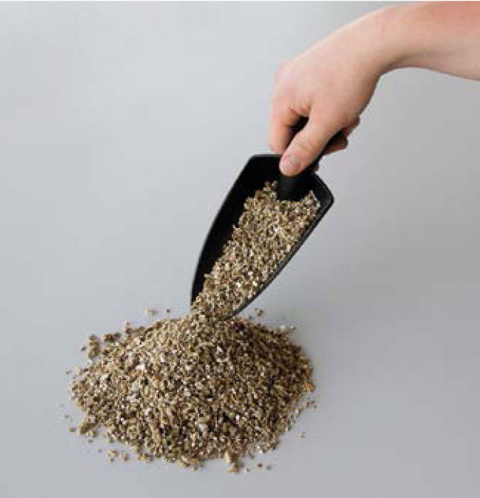 Vermiculite Vermiculite als Puffermaterial für Kunststoffsammelbehälter