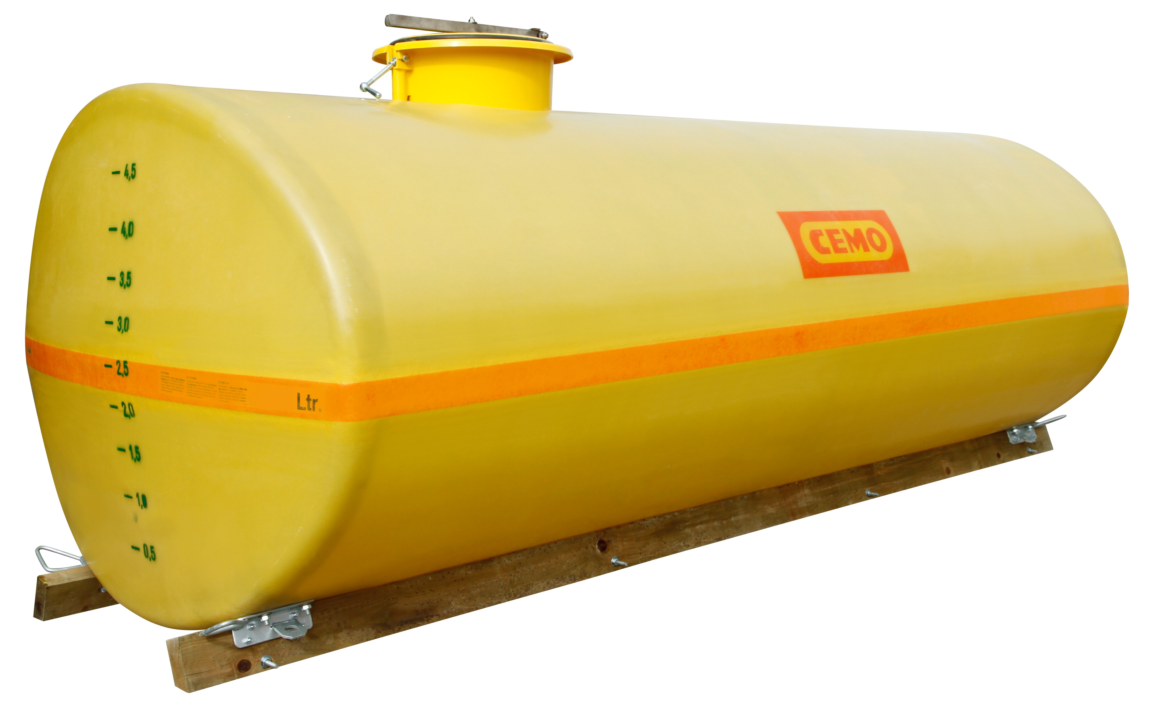 Lagertank, Kunststofftank, Gelb, Füllstandsanzeige, Horizontale Bauform