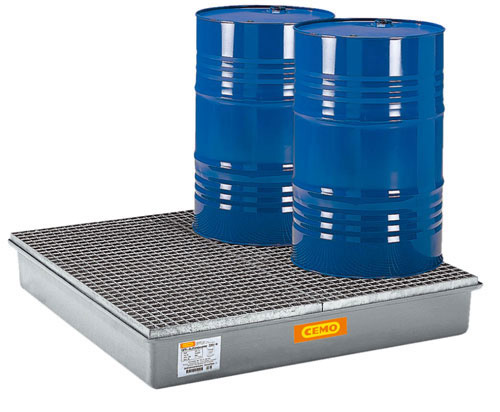 d0eb0bb26263dbc9a9c9339a773edfe5 Beispiel GFK-Auffangwanne 220/4 mit verzinktem Stahlgitterrost