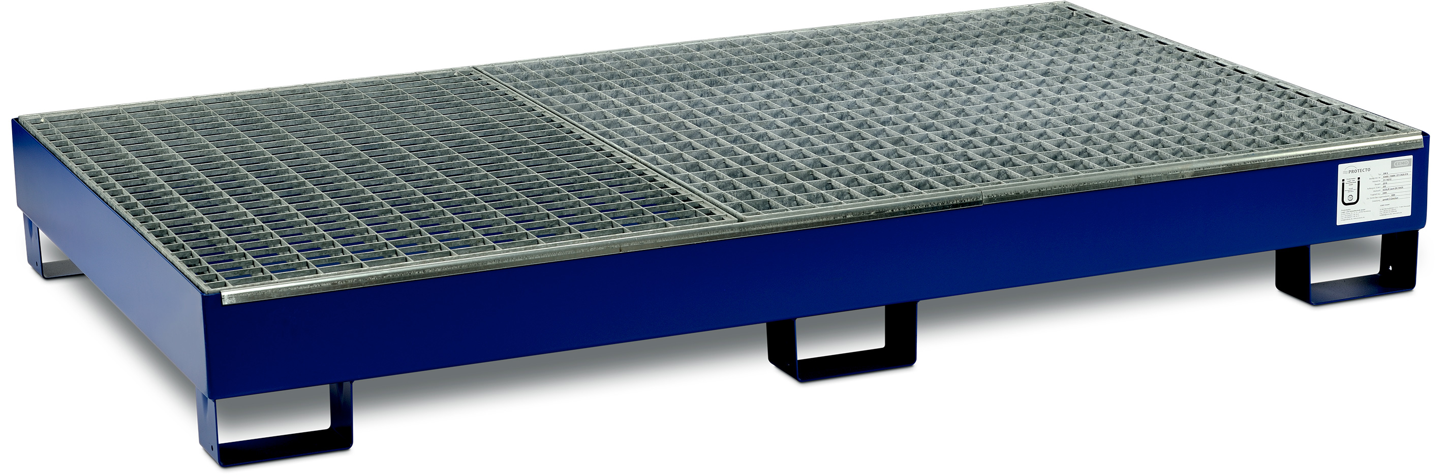 Stahlauffangwanne mit Gitterrost SW10 lackiert