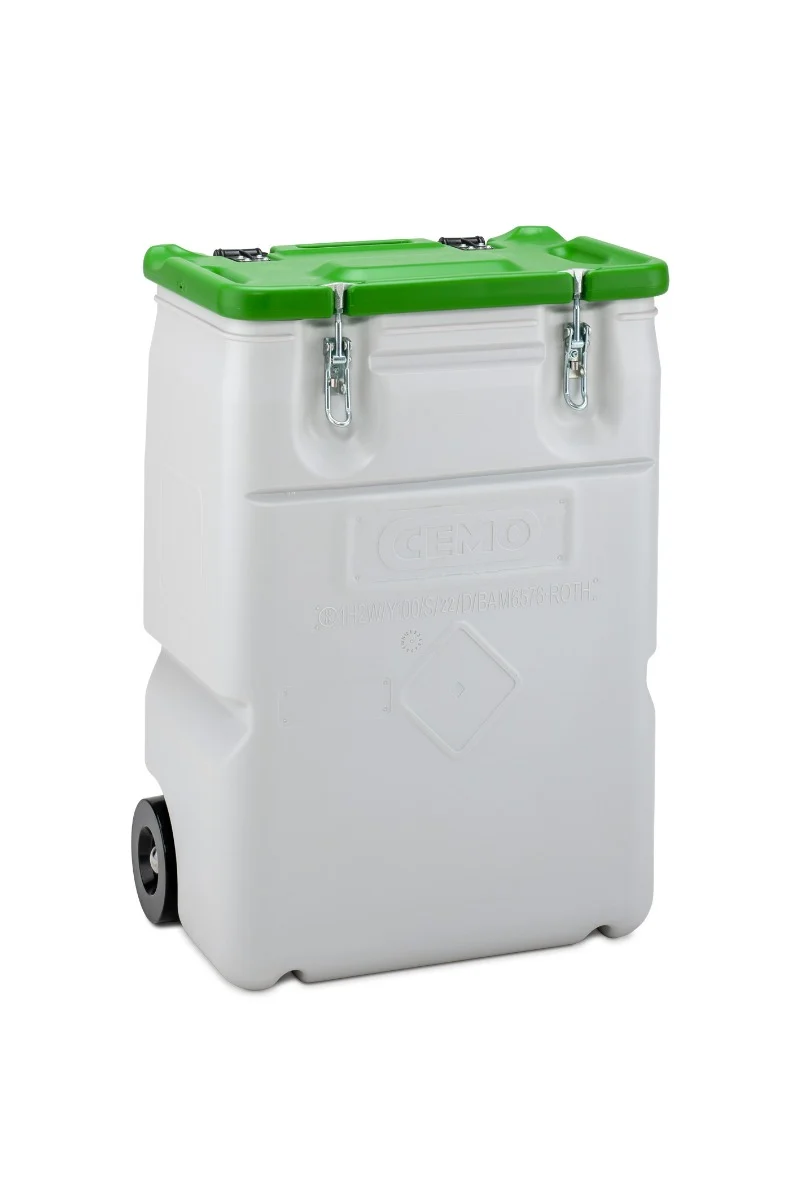 Mobil-Box mit Gefahrgut-Zulassung Inhalt 170 Liter Deckel grün