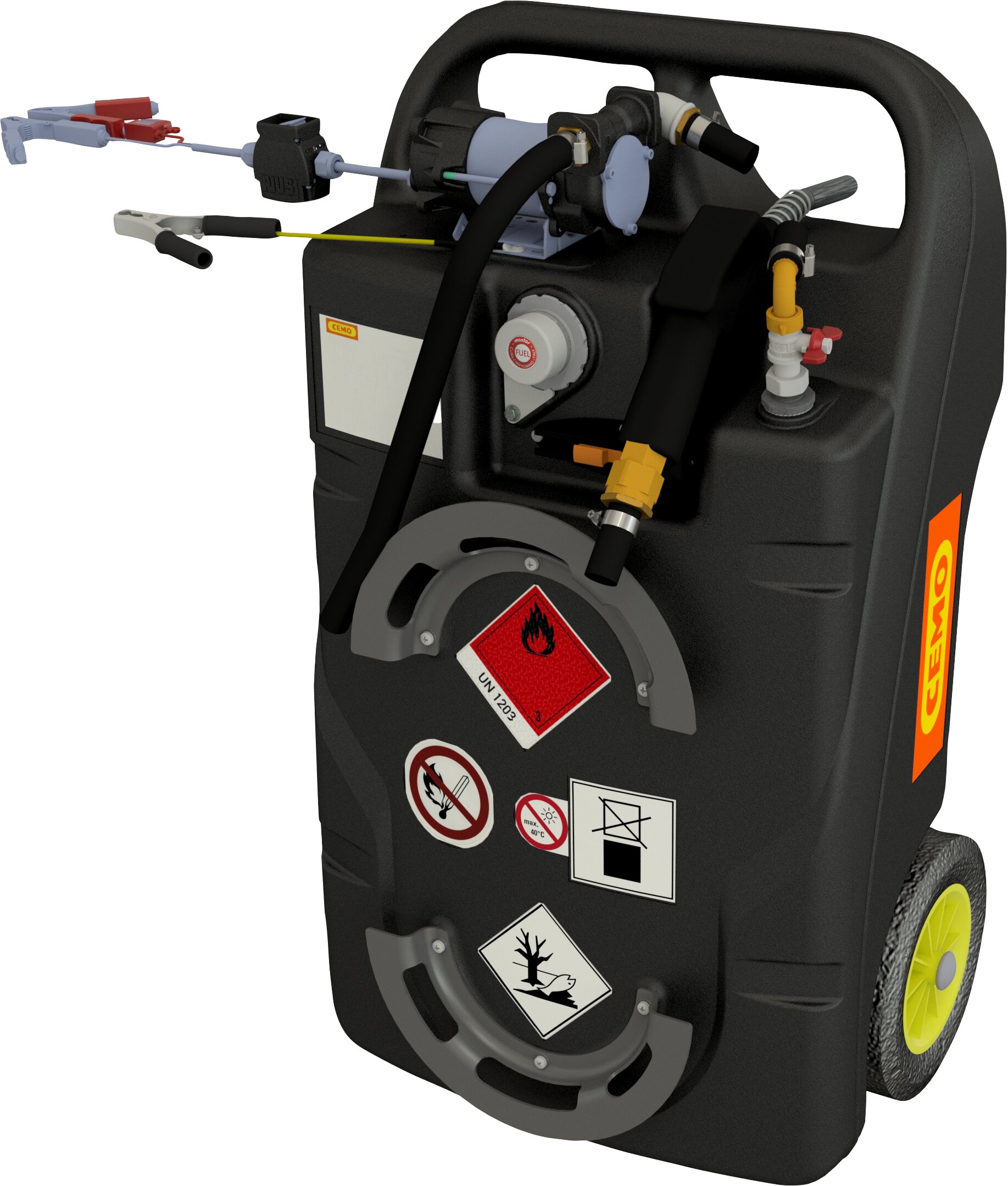 Kraftstofftank, Gasmasser, Gasflasche, Motortank, Warnaufkleber