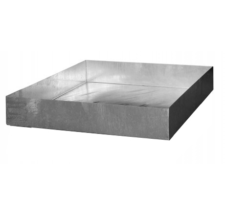 11209-Stahlauffangwanne-SW4-verzinkt Beispiel Auffangwanne Stahl Typ SW 4 verzinkt ohne Füssse und Rost