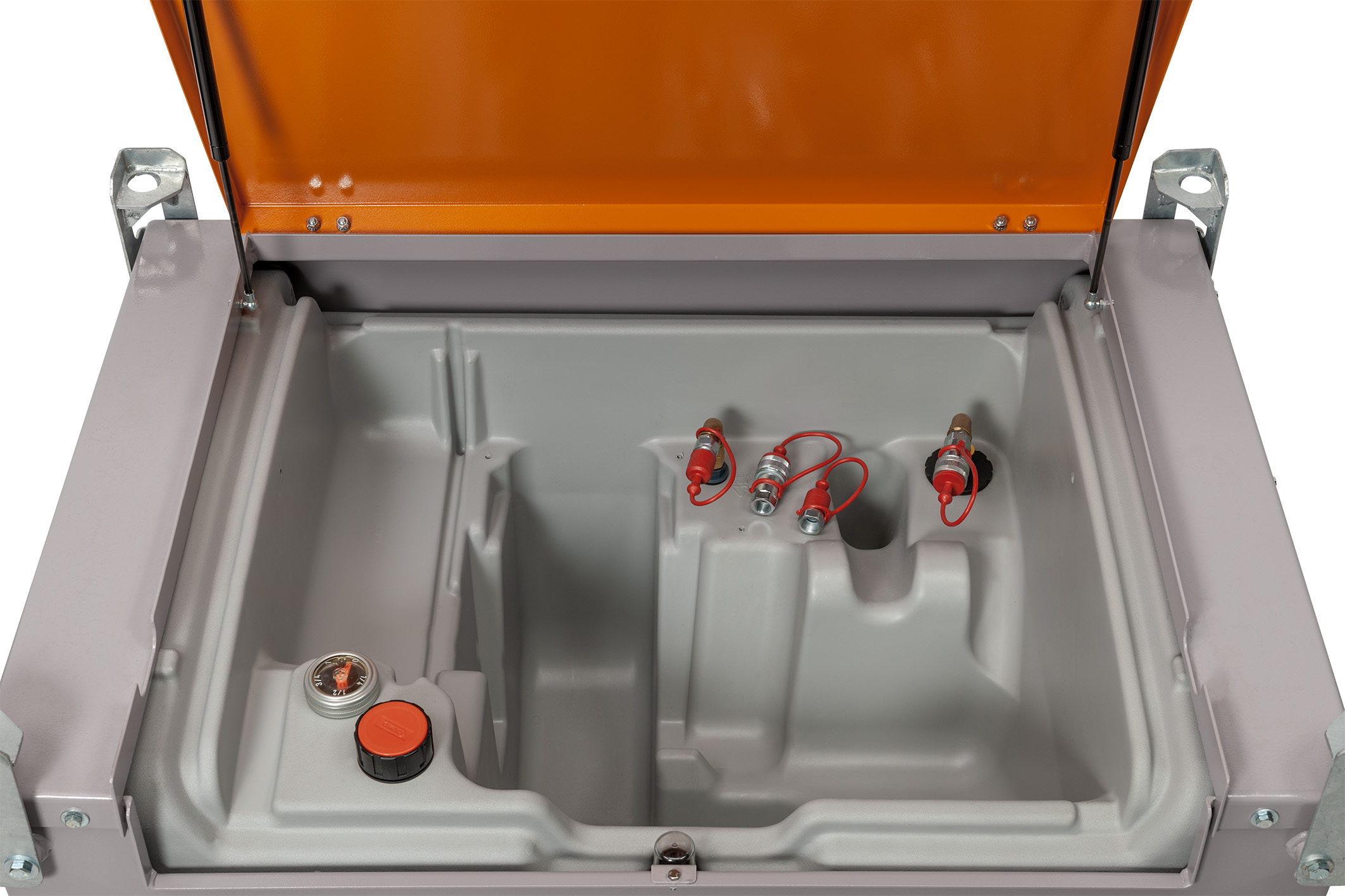 11378_DT_Mobil_Pro_PE_440_Innenansicht_2021-03 Beispiel: PRO mobil hybrid 440 Liter Generatortank mit 2 Anschlüssen