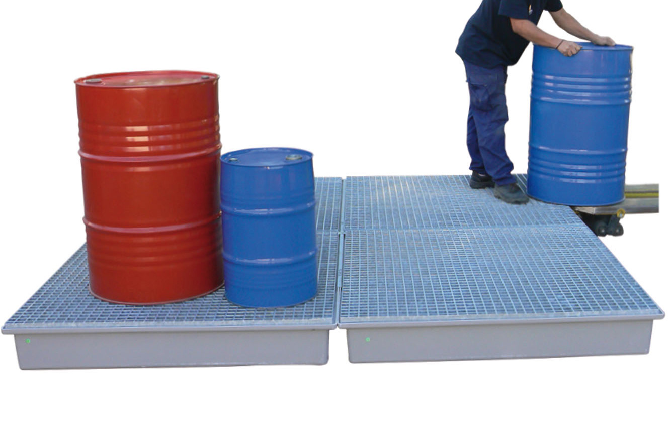 c6df96bb80dabe853d478aac0d905974 Beispiel Verbundsysteme Auffangwannen, Person, Fass