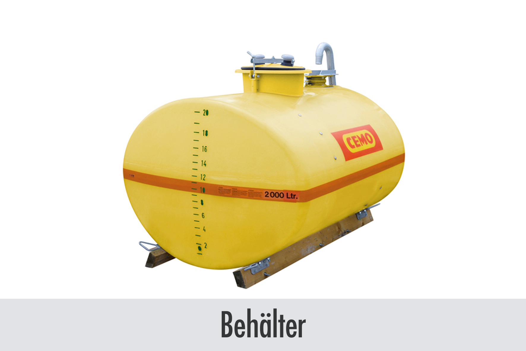 Tank, Kraftstofftank, Gelber Tank, 2000 Ltr, Cemo, Tank, Kraftstofftank, gelber Tank, 2000 L, Gasbehälter, Behälter, Tankanlage, gelb, Stahltank, 2000 Liter