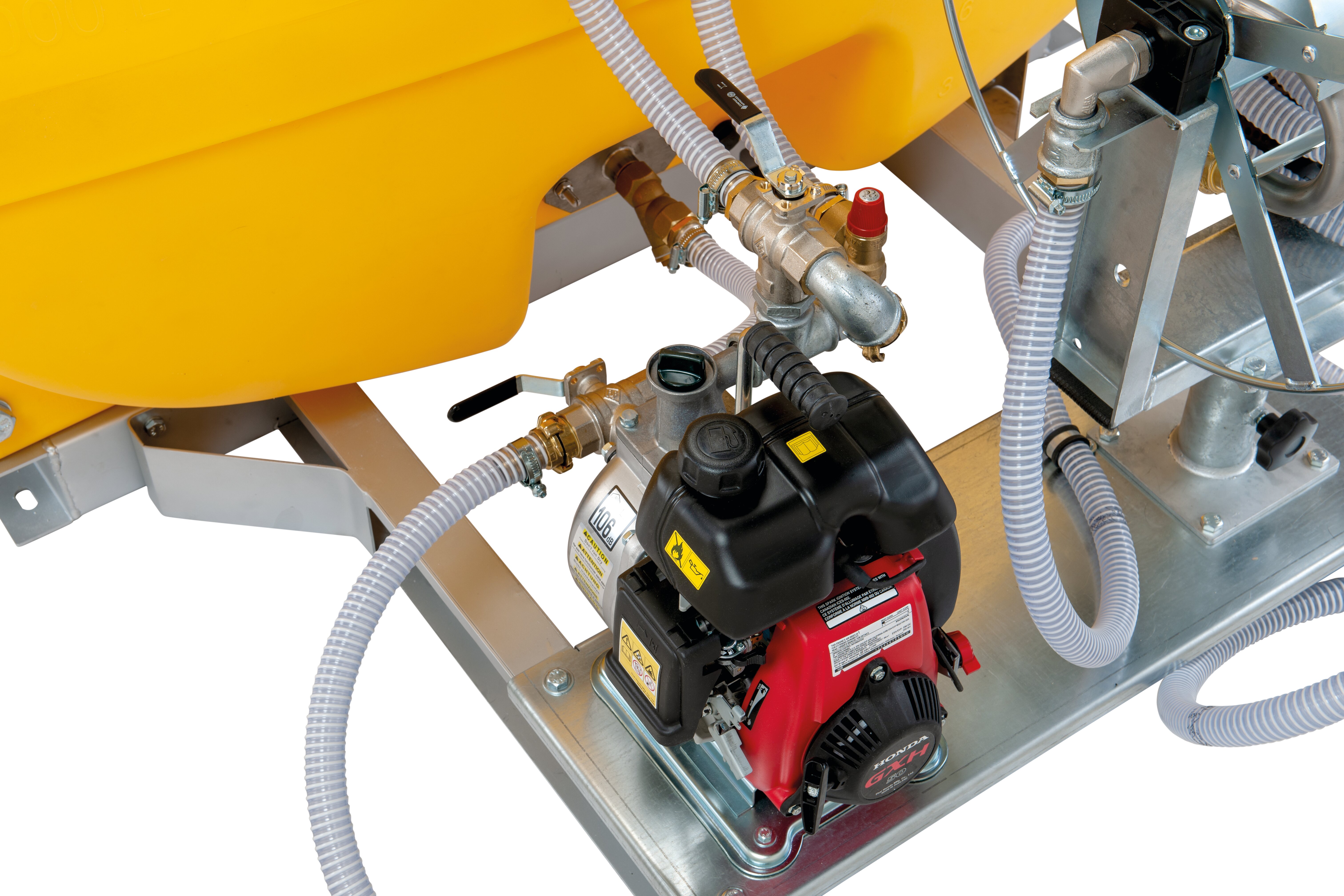 Gasmotor, Kraftstofftank, Pumpe, Ventile, Schlauch