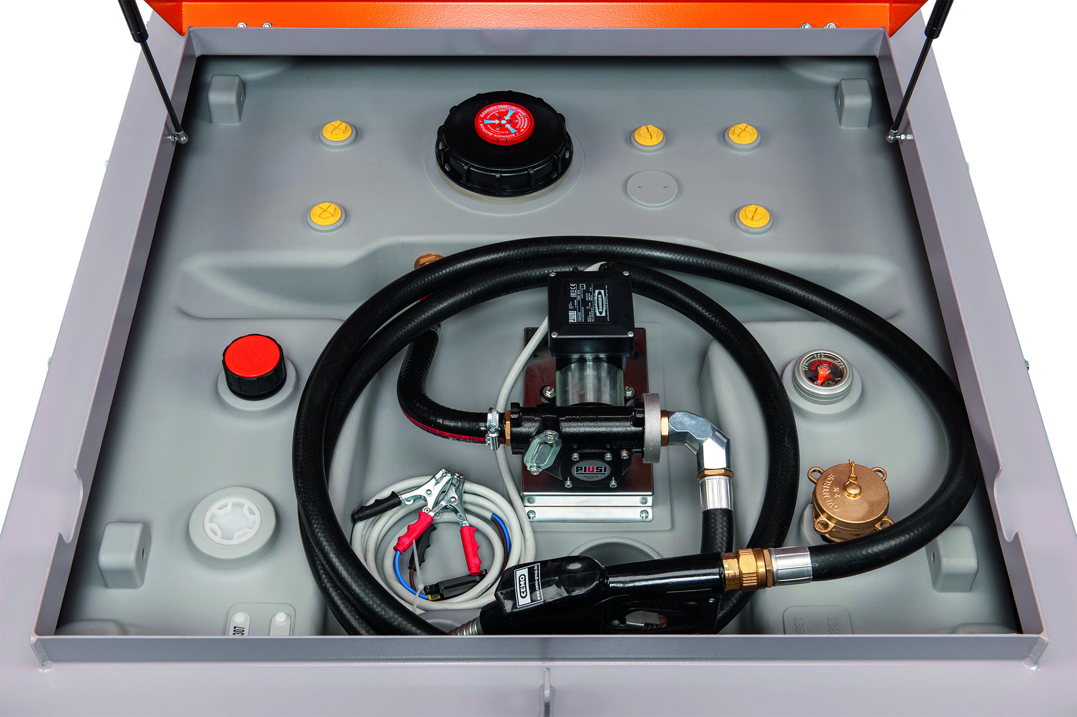 Dieseltankanlage PRO mobil hybrid Basic 980 Liter mit Elektropumpe Bipump 12 Volt