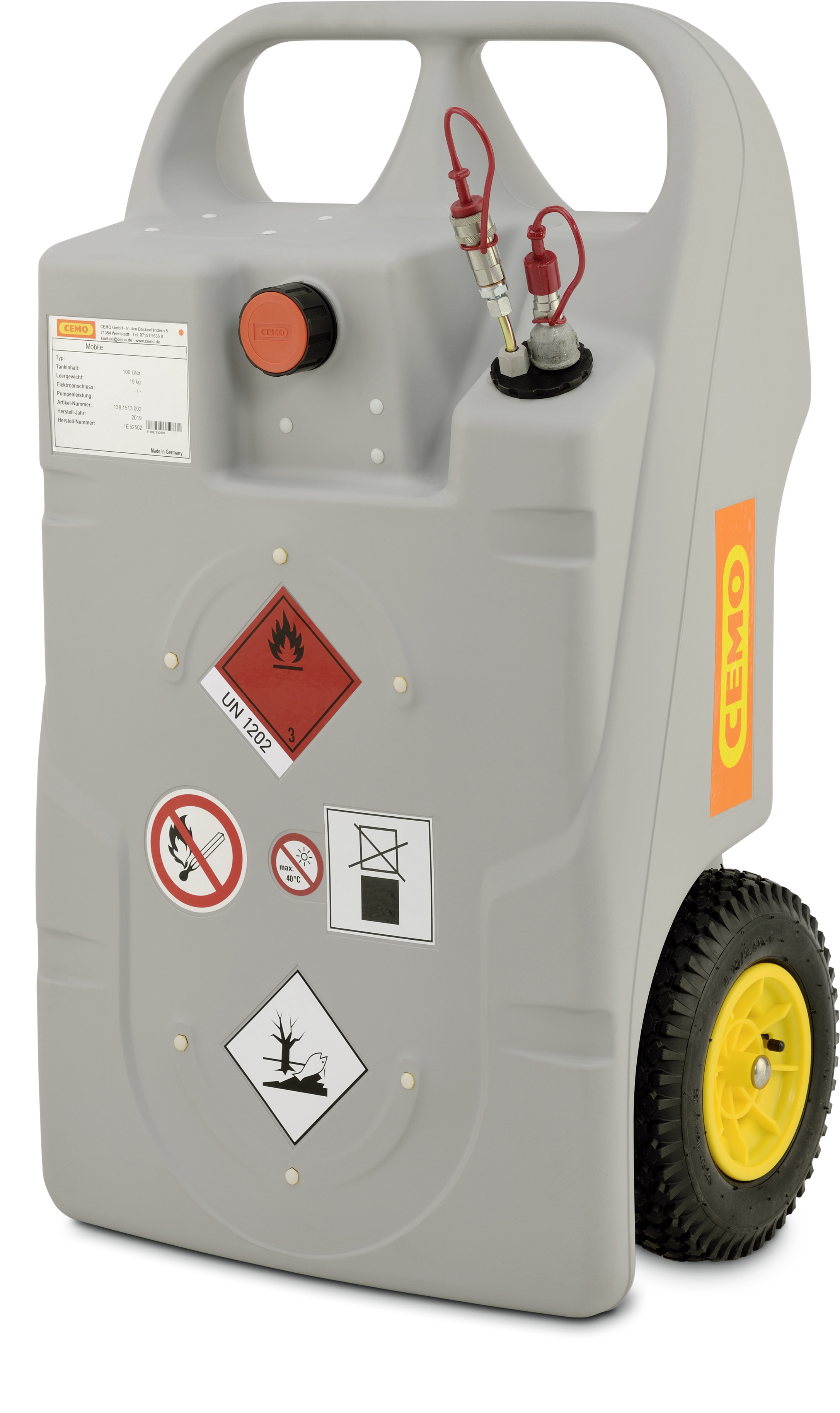 10527_Diesel-Heizoeltrolley-100-Liter Trolley für Heizöl und Diesel mit Schnellkupplung – 100 Liter