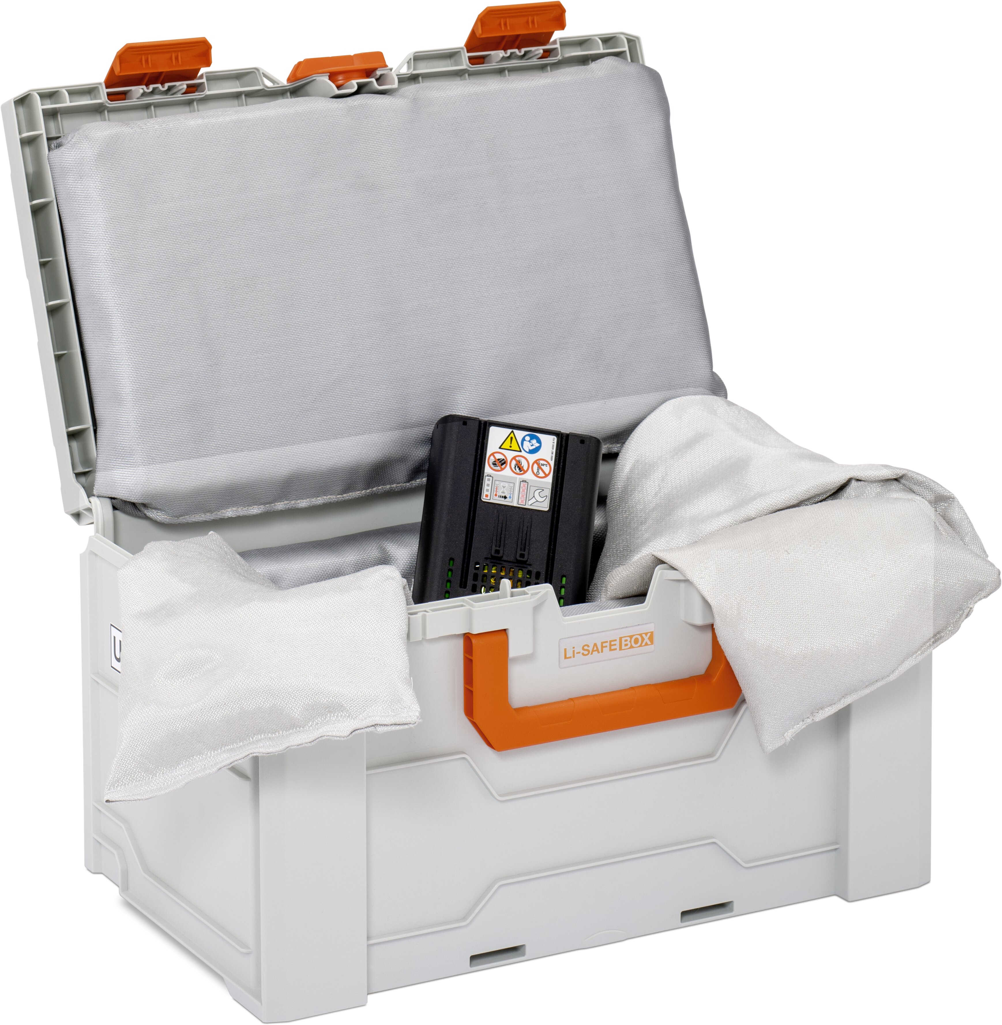 11872_02 Akku-Systembrandschutzbox Li-SAFE Größe 2-L mit UN-Zulassung und Spezialkissen