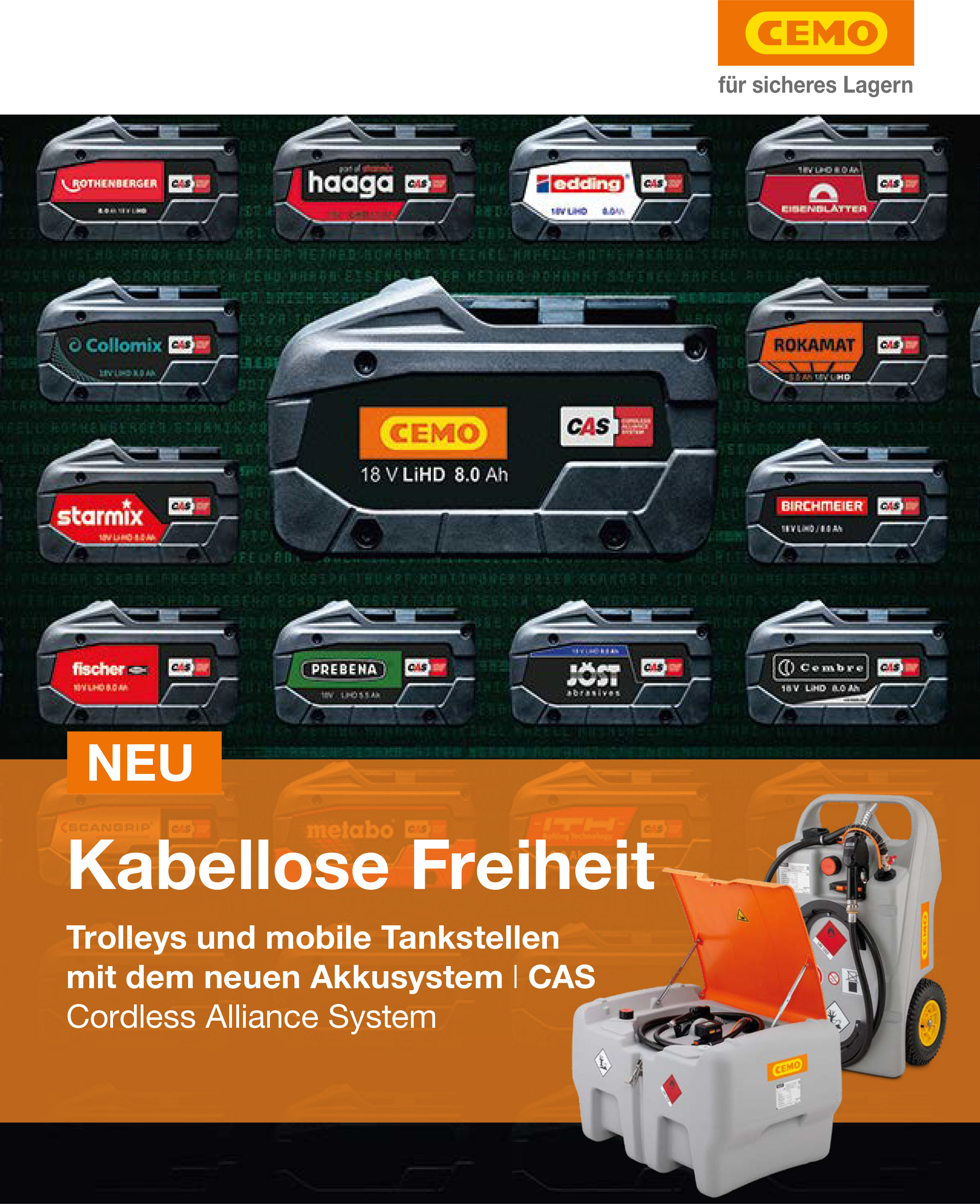 Neues CAS-Akku-System bei Cemo